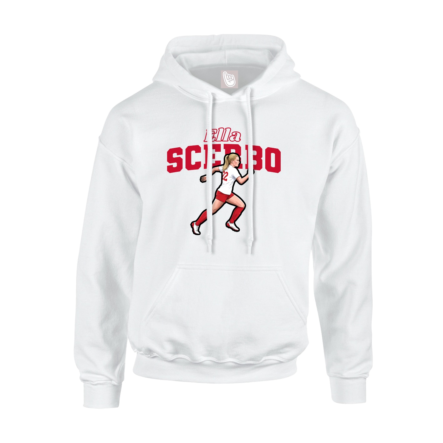 Hoodie — Name Arch in White