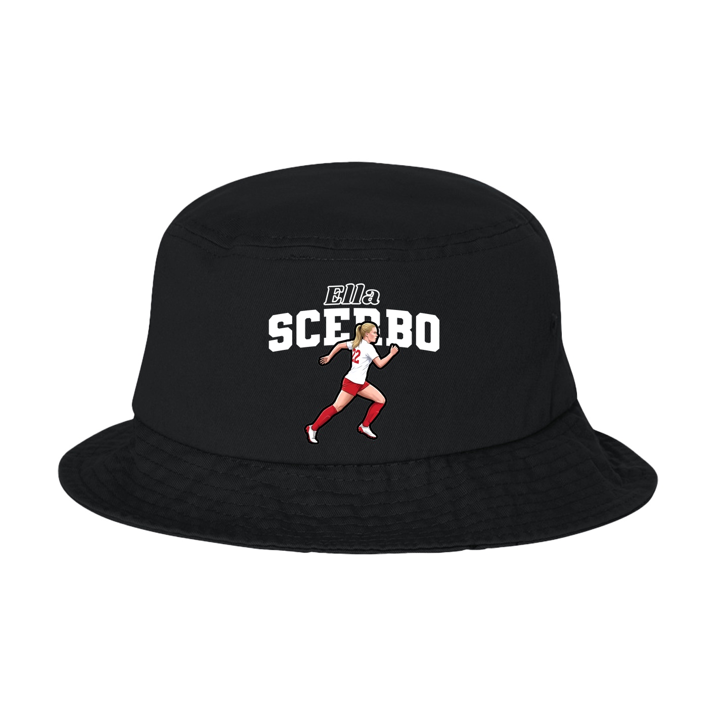 Bucket Cap — Name Arch in Black