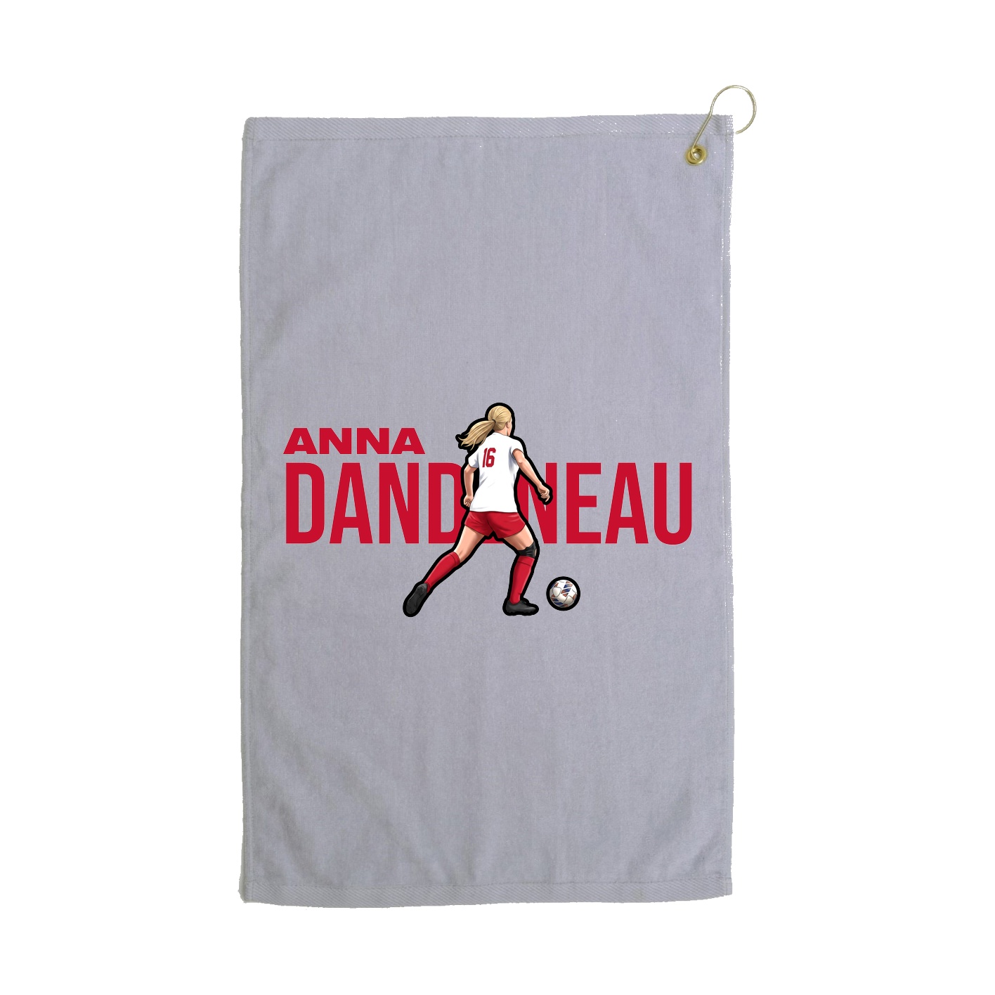 Golf Towel — Player Name in Grey