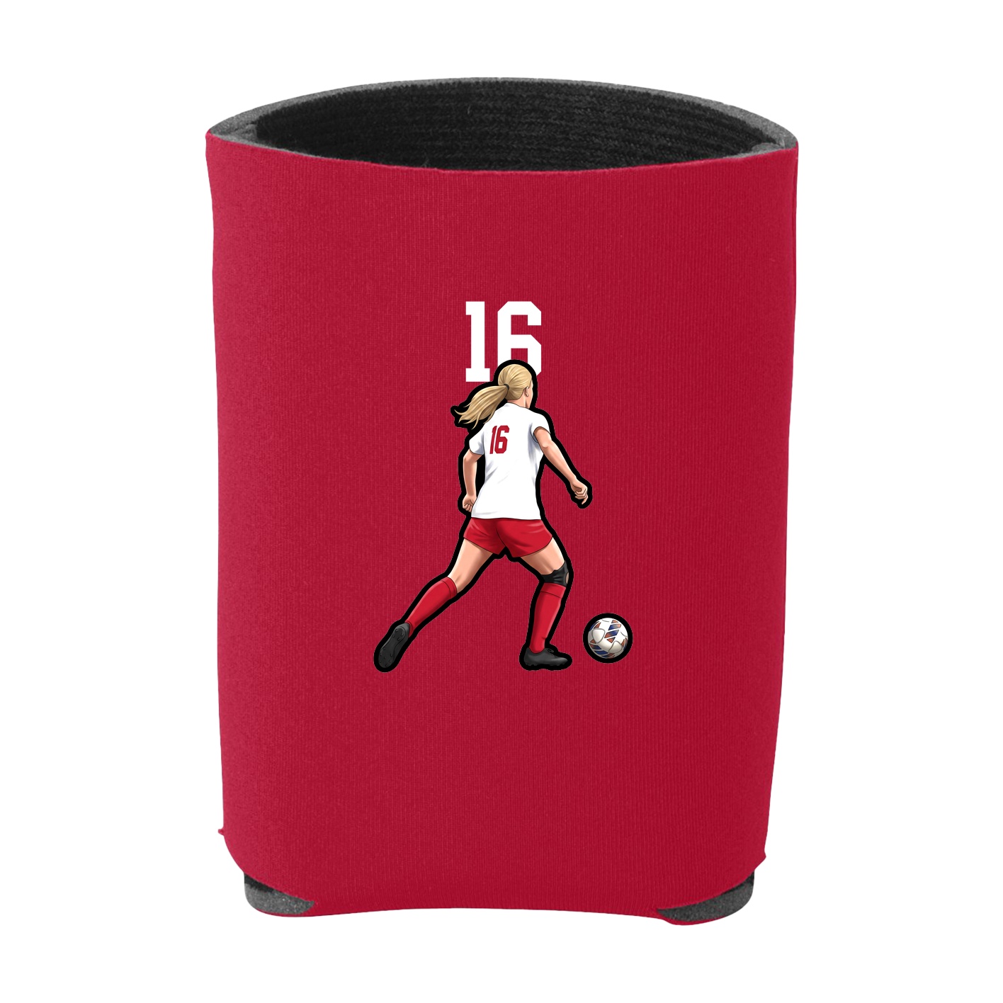 Can Holder — Number Top in Red