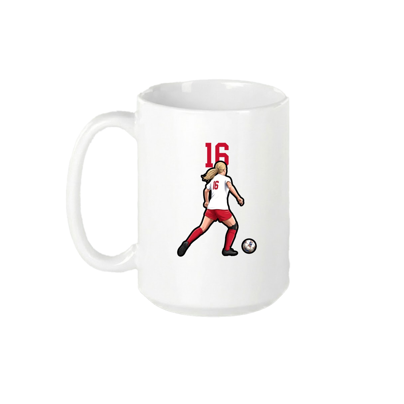 15oz Coffee Mug — Number Top in White