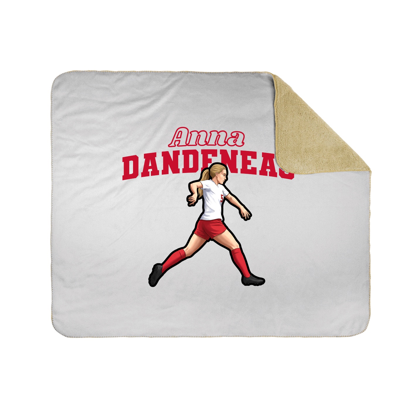 Throw Blanket — Name Arch in White