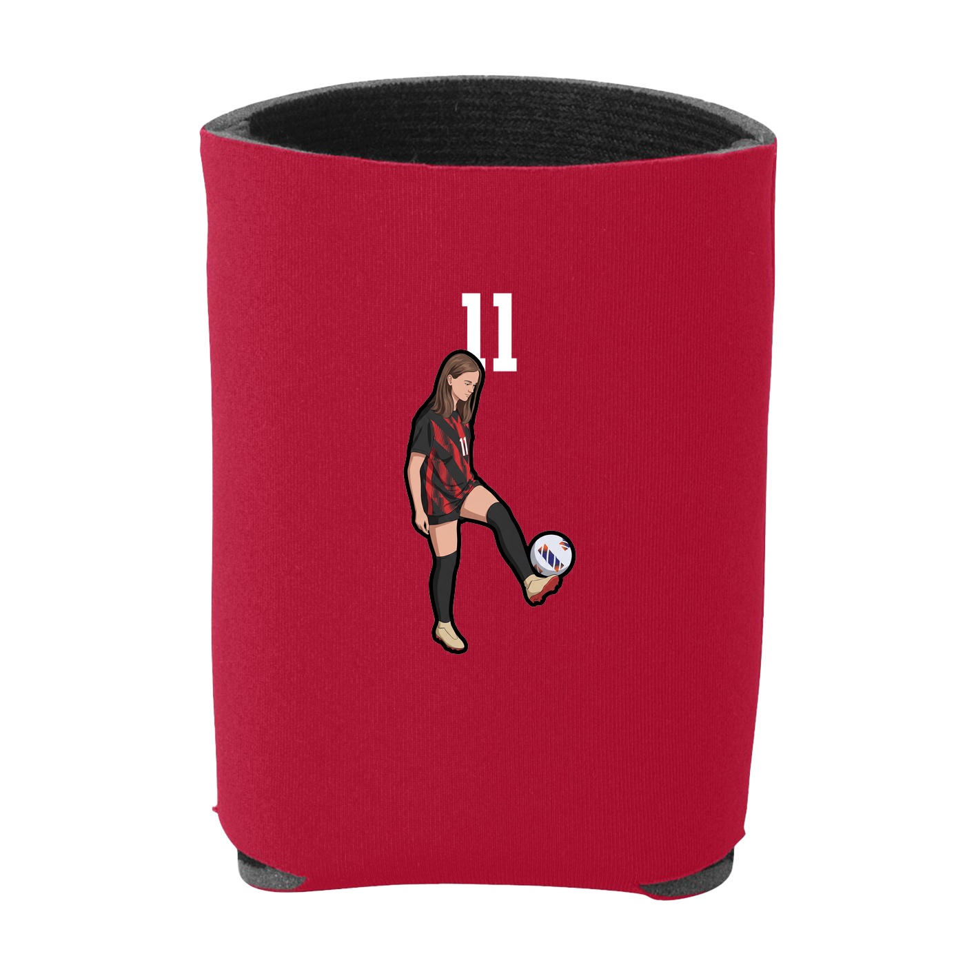 Can Holder — Number Top in Red
