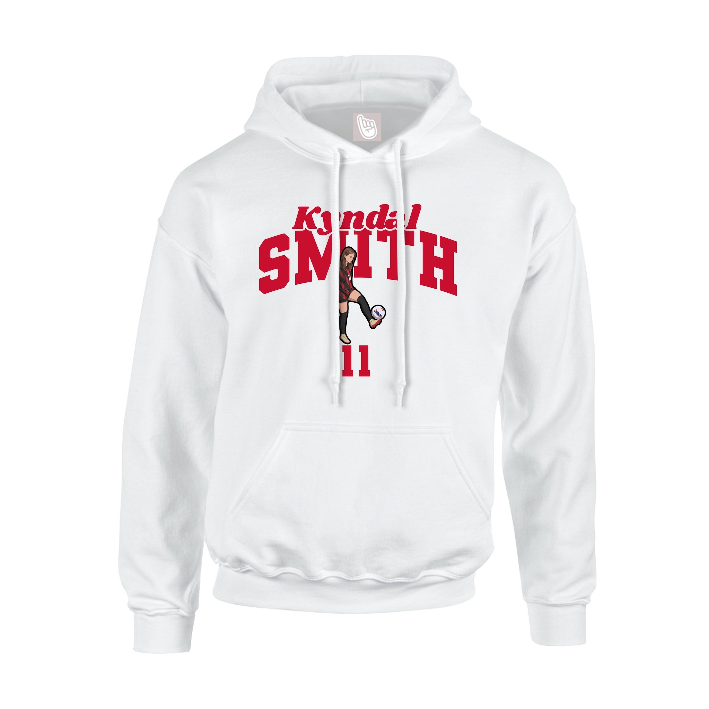 Hoodie — Signature Arch in White