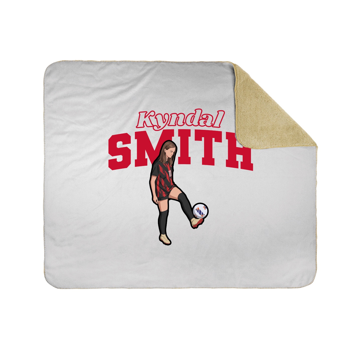Throw Blanket — Name Arch in White