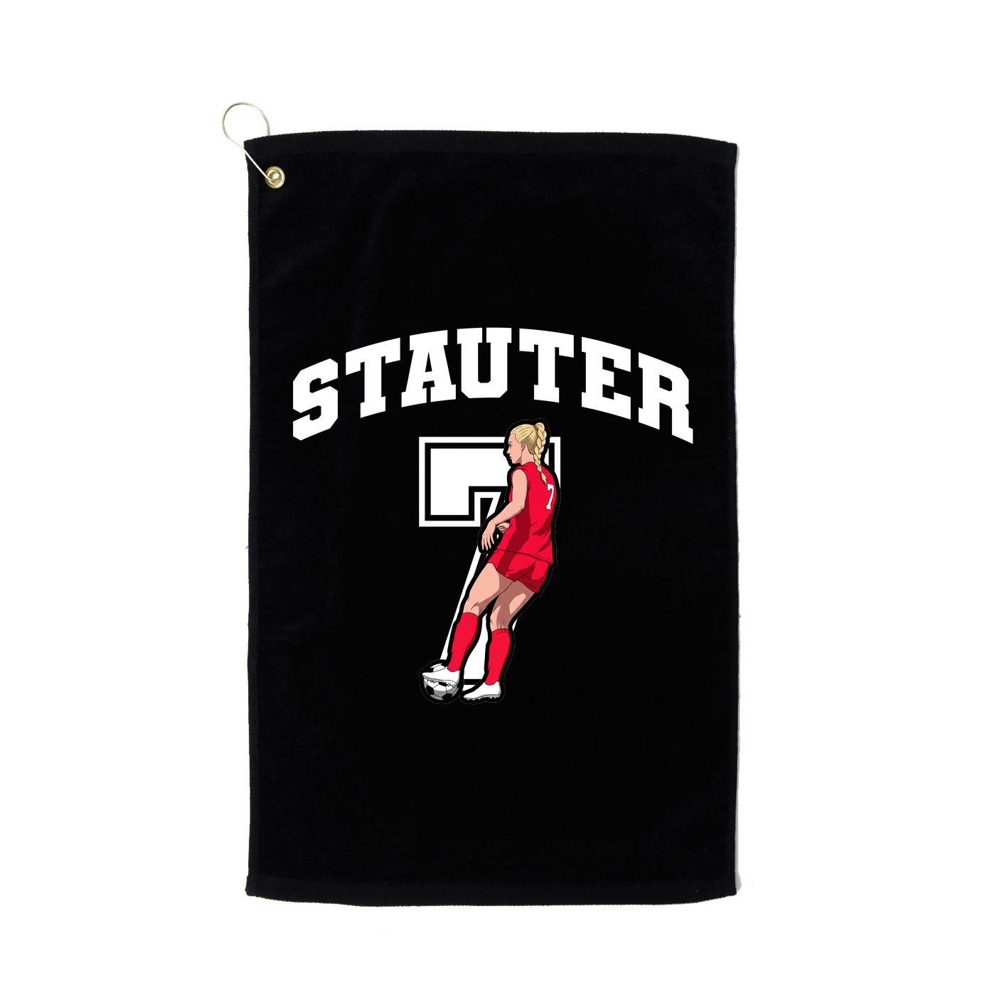 Golf Towel — Number in Black