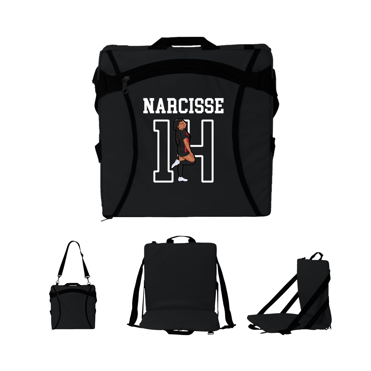 Folding Stadium Seat — Shirsey in Black