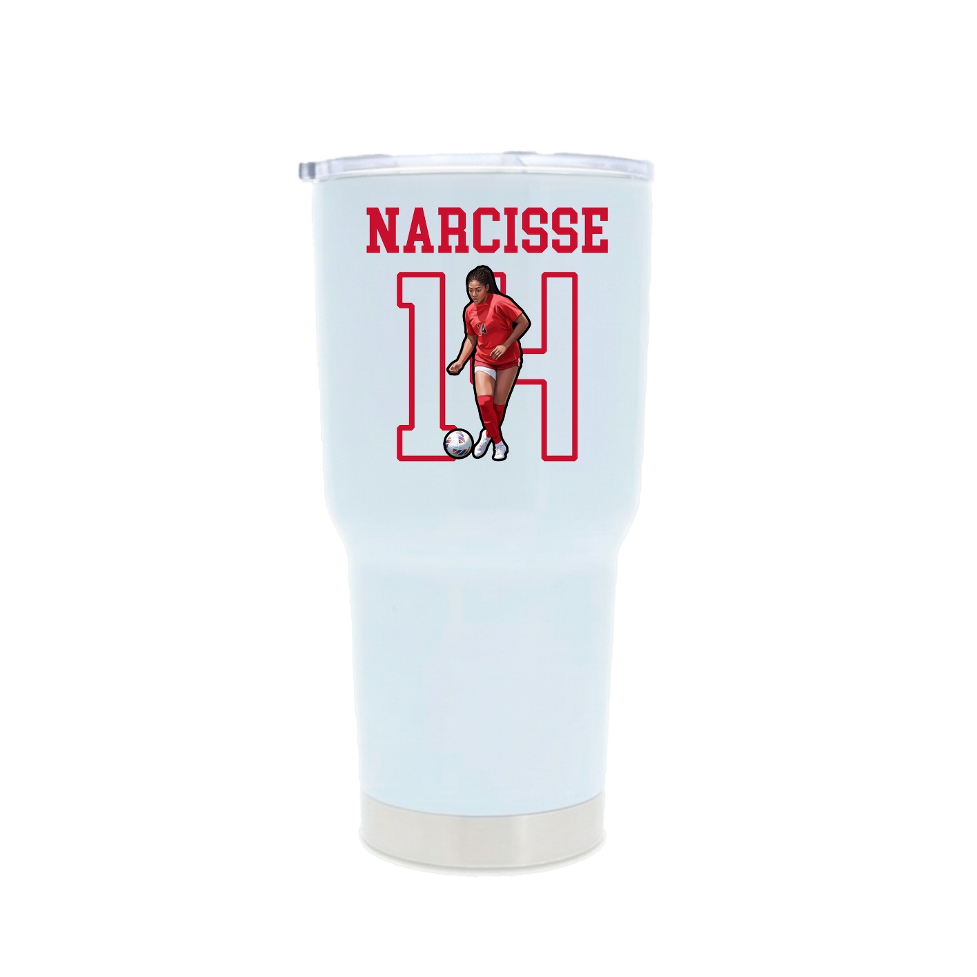 30oz Stainless Steel Tumbler — Shirsey in White