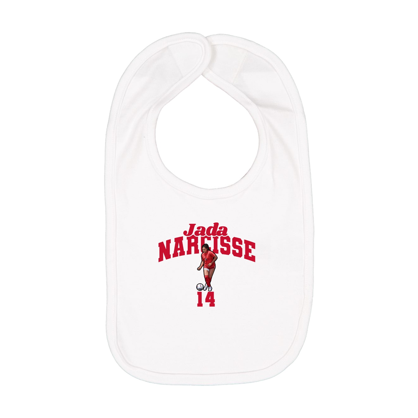 Infant Bib — Signature Arch in White