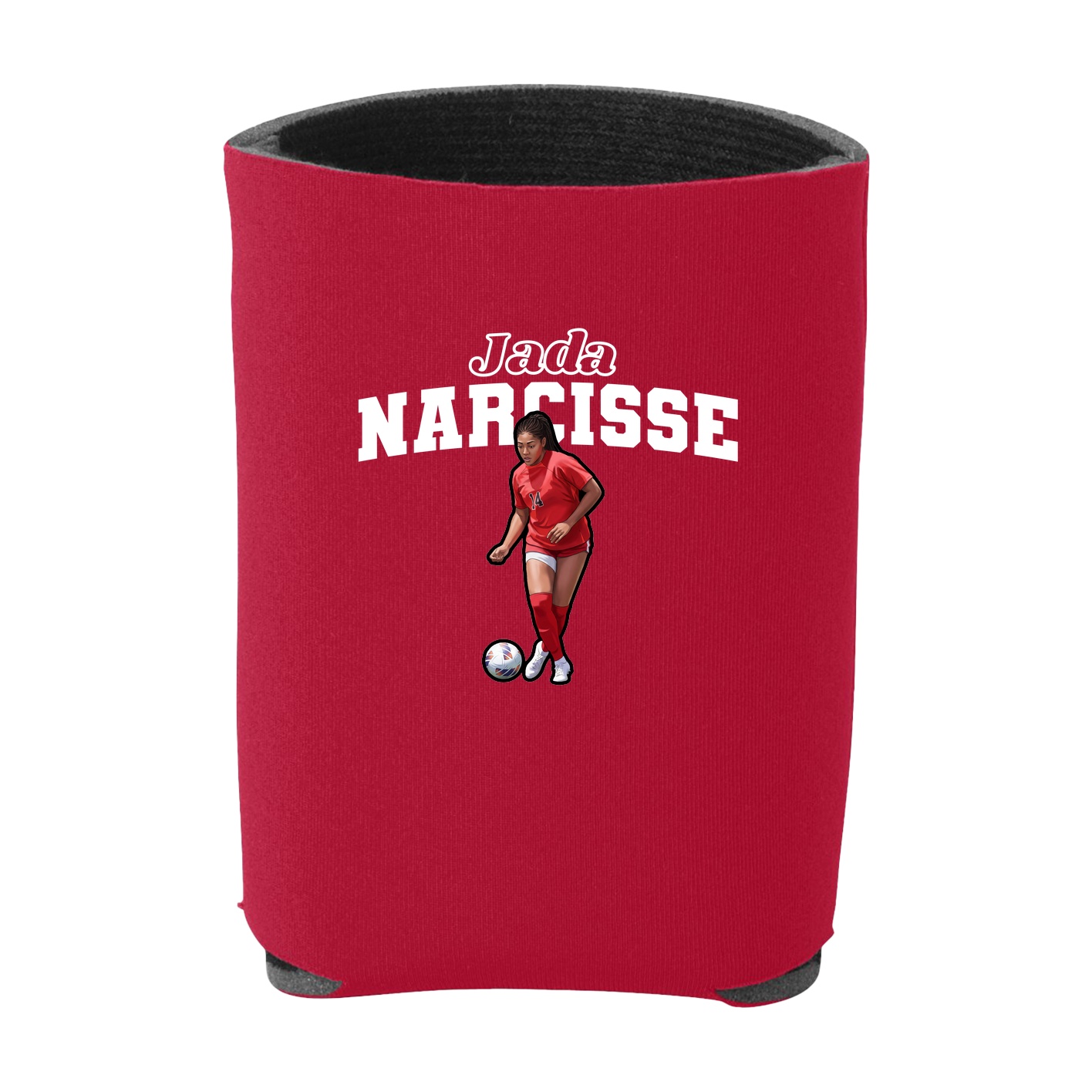 Can Holder — Name Arch in Red