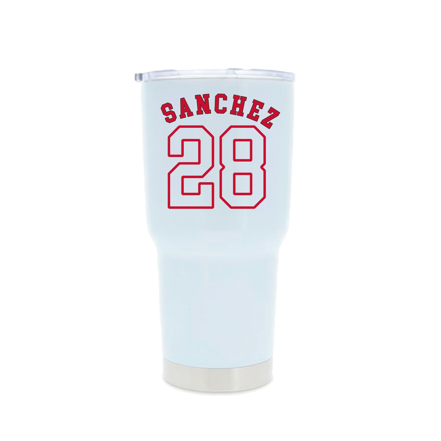 30oz Stainless Steel Tumbler — Shirsey Arch in White