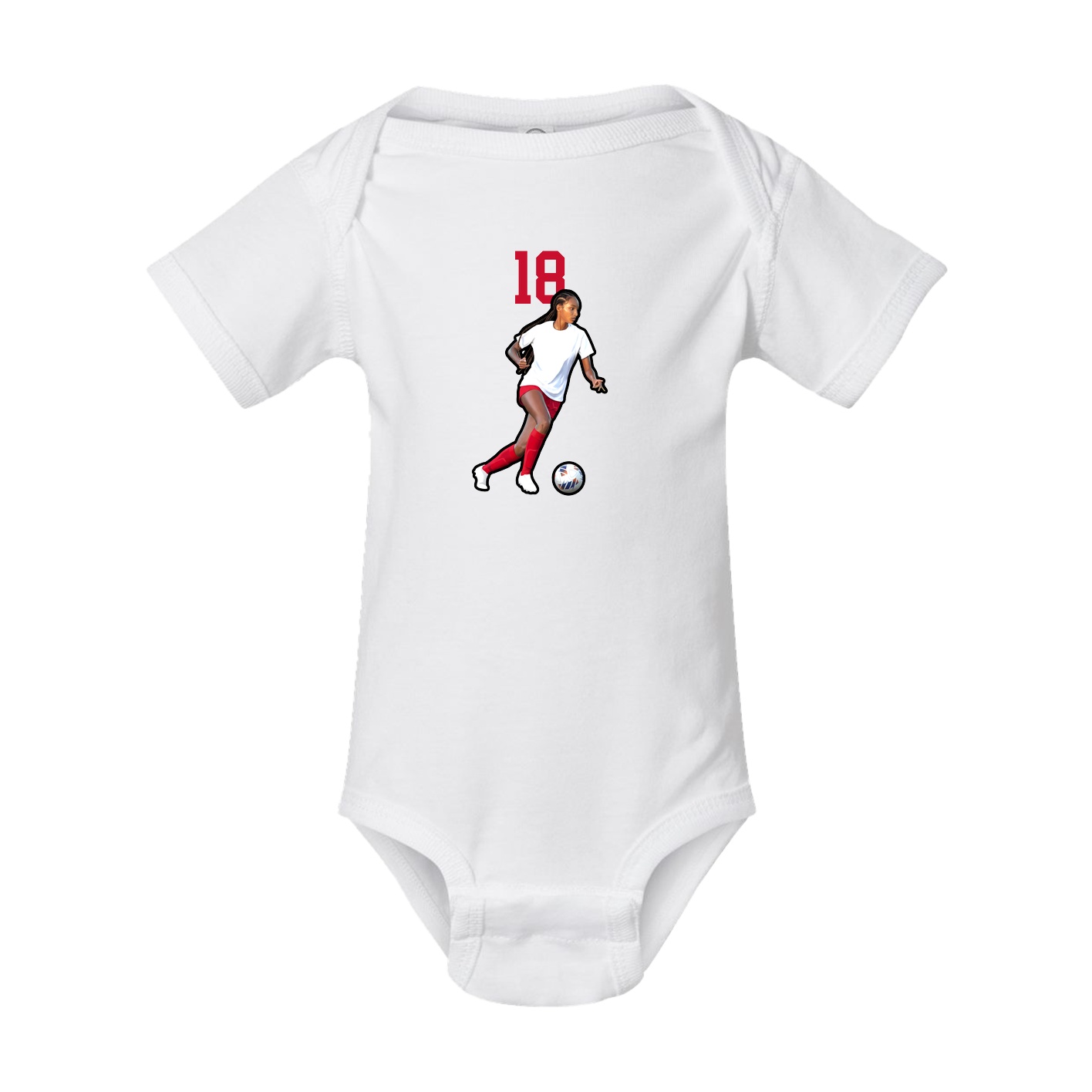Baby Onesie — Number Top in White
