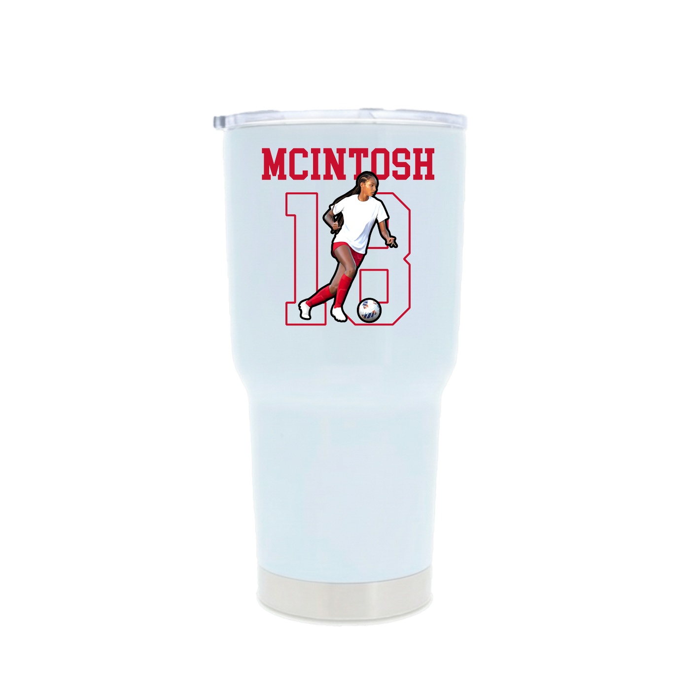 30oz Stainless Steel Tumbler — Shirsey in White