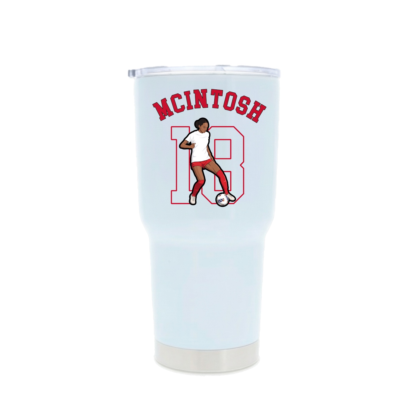 30oz Stainless Steel Tumbler — Shirsey Arch in White