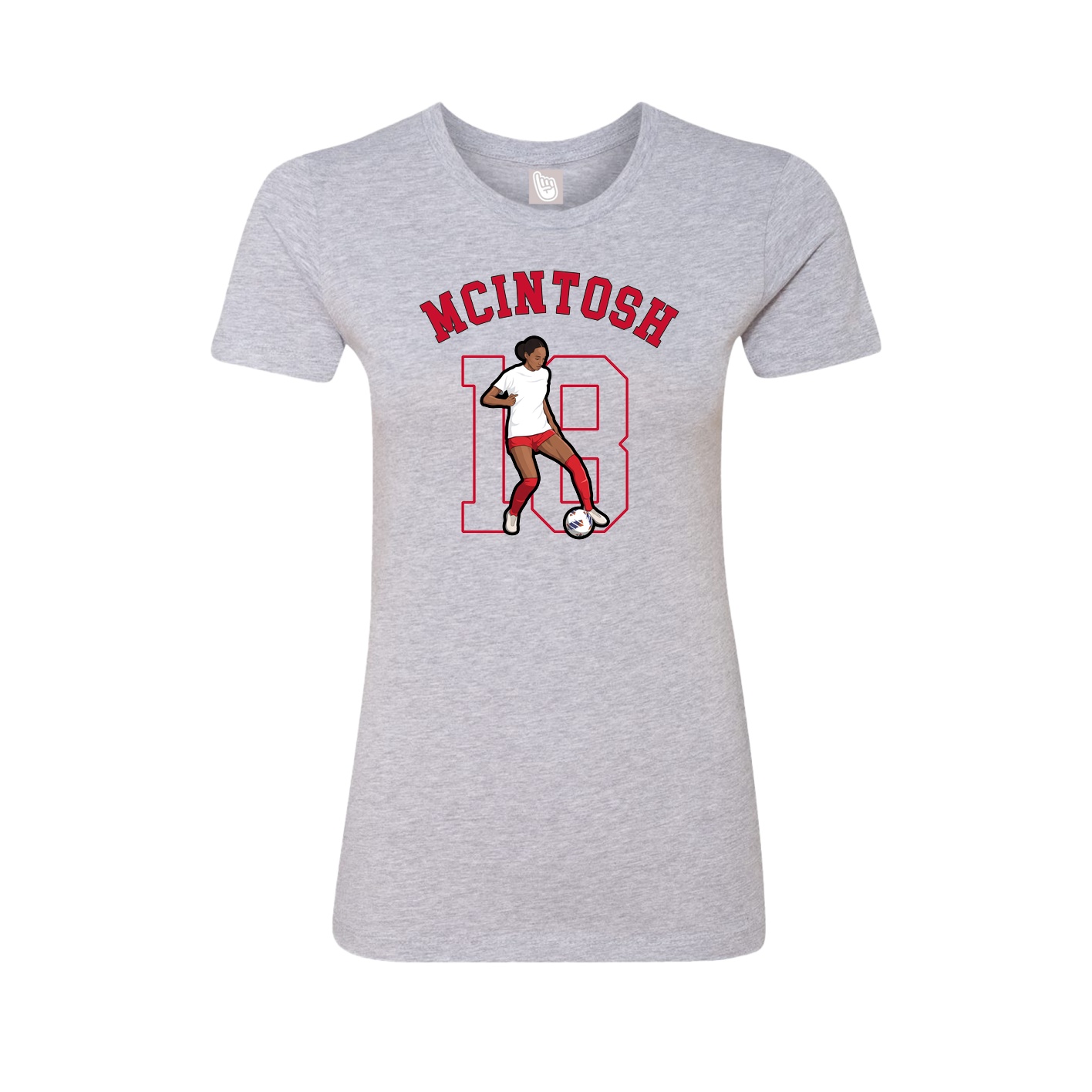 Fitted Women's Tee — Shirsey Arch in Grey