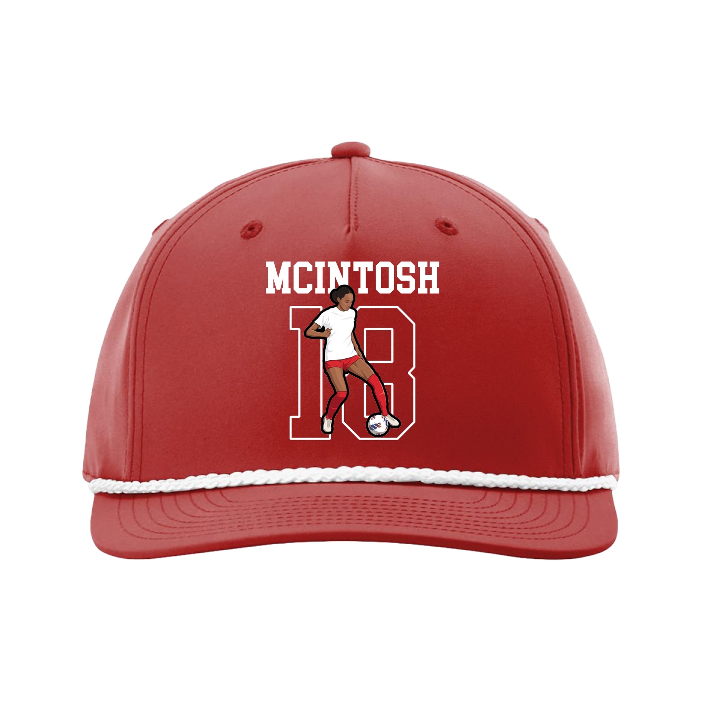 Five-Panel Classic Rope Cap — Shirsey in Red