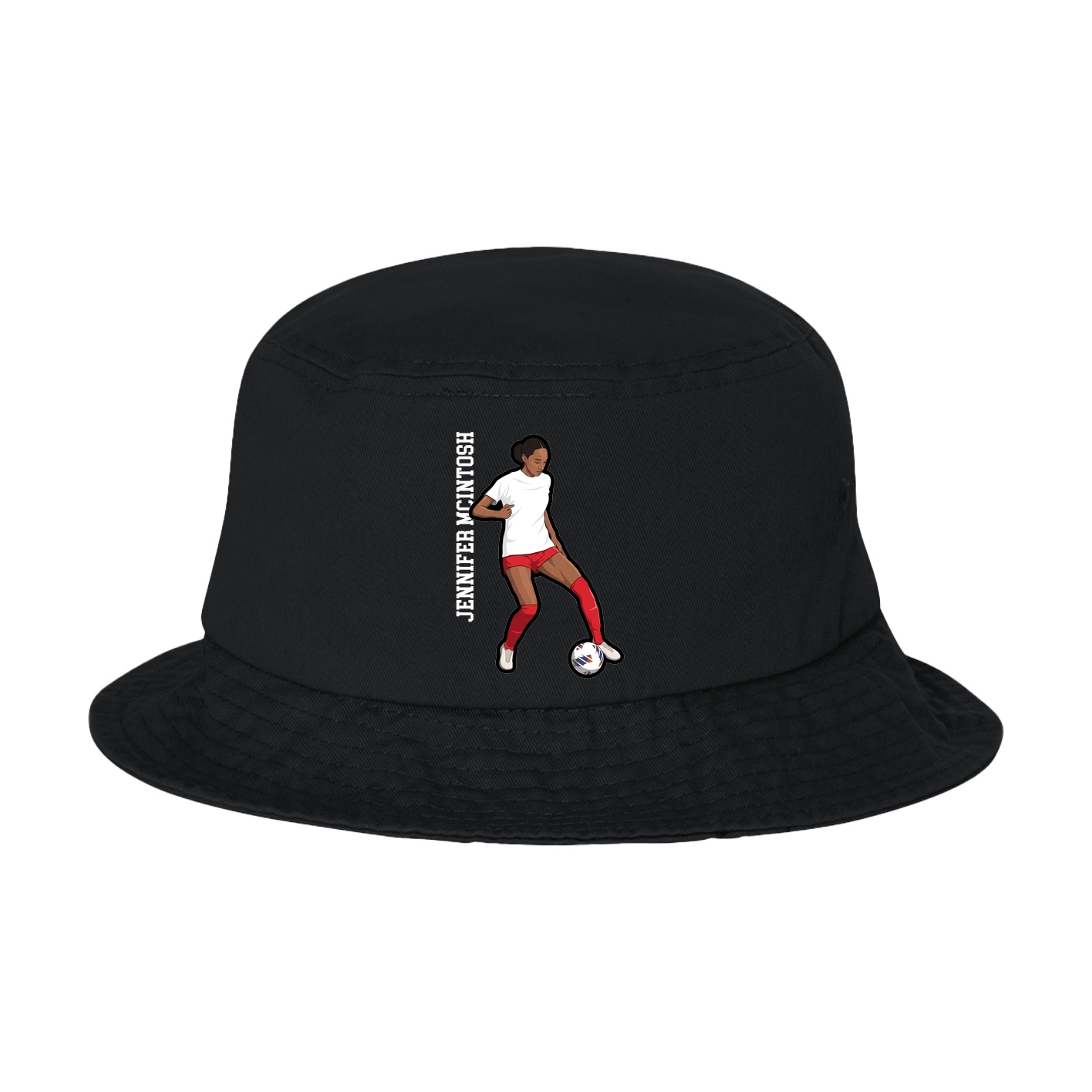 Bucket Cap — Name Vertical in Black