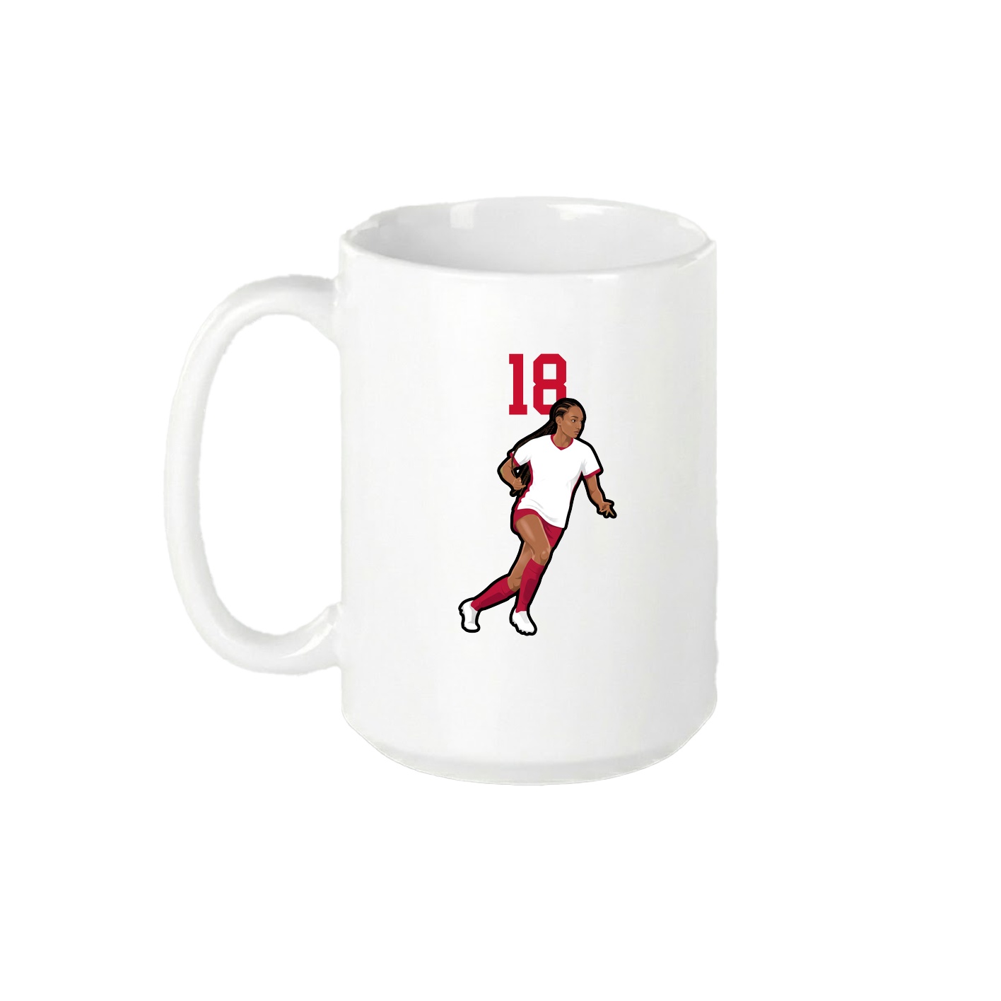 15oz Coffee Mug — Number Top in White