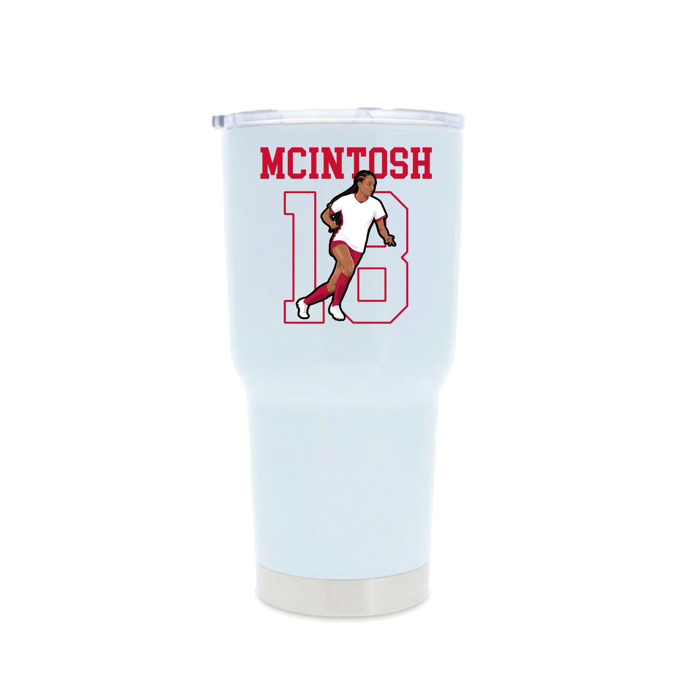30oz Stainless Steel Tumbler — Shirsey in White