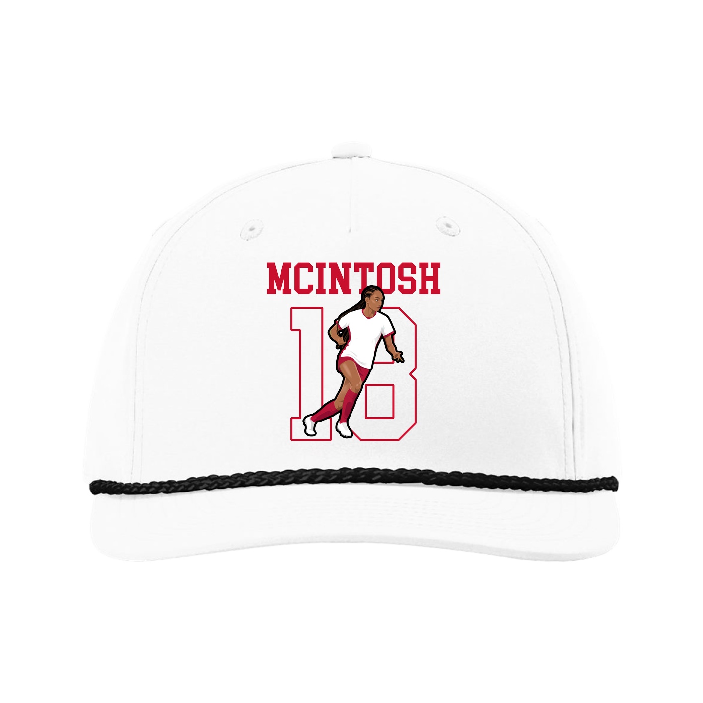 Five-Panel Classic Rope Cap — Shirsey in White