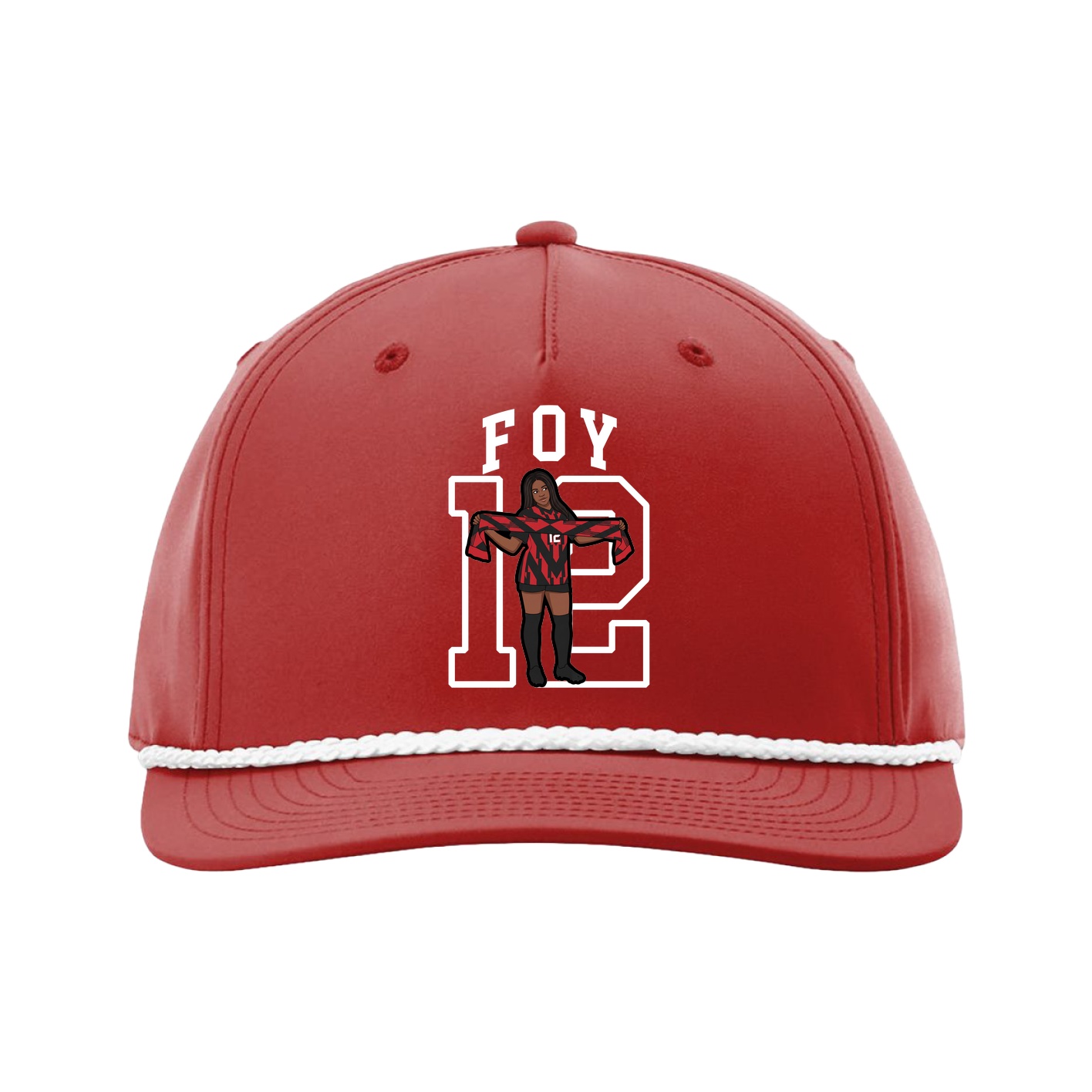 Five-Panel Classic Rope Cap — Shirsey in Red