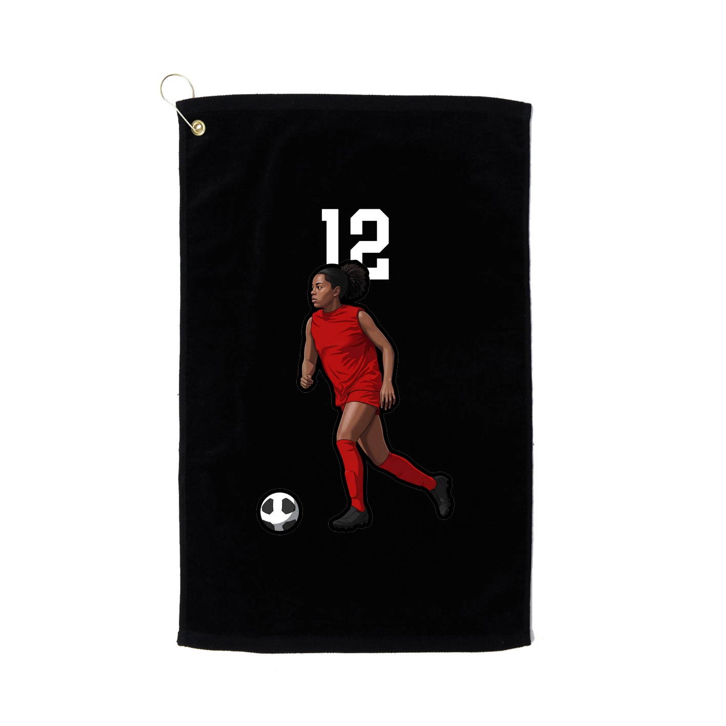 Golf Towel — Number Top in Black