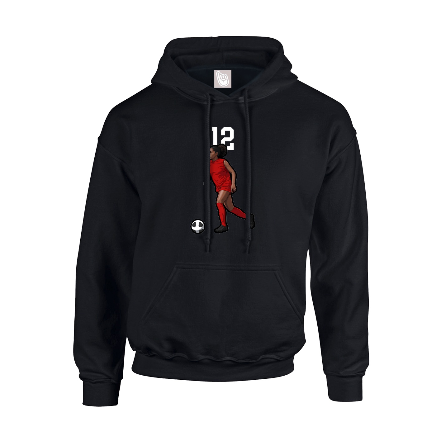 Youth Hoodie — Number Top in Black