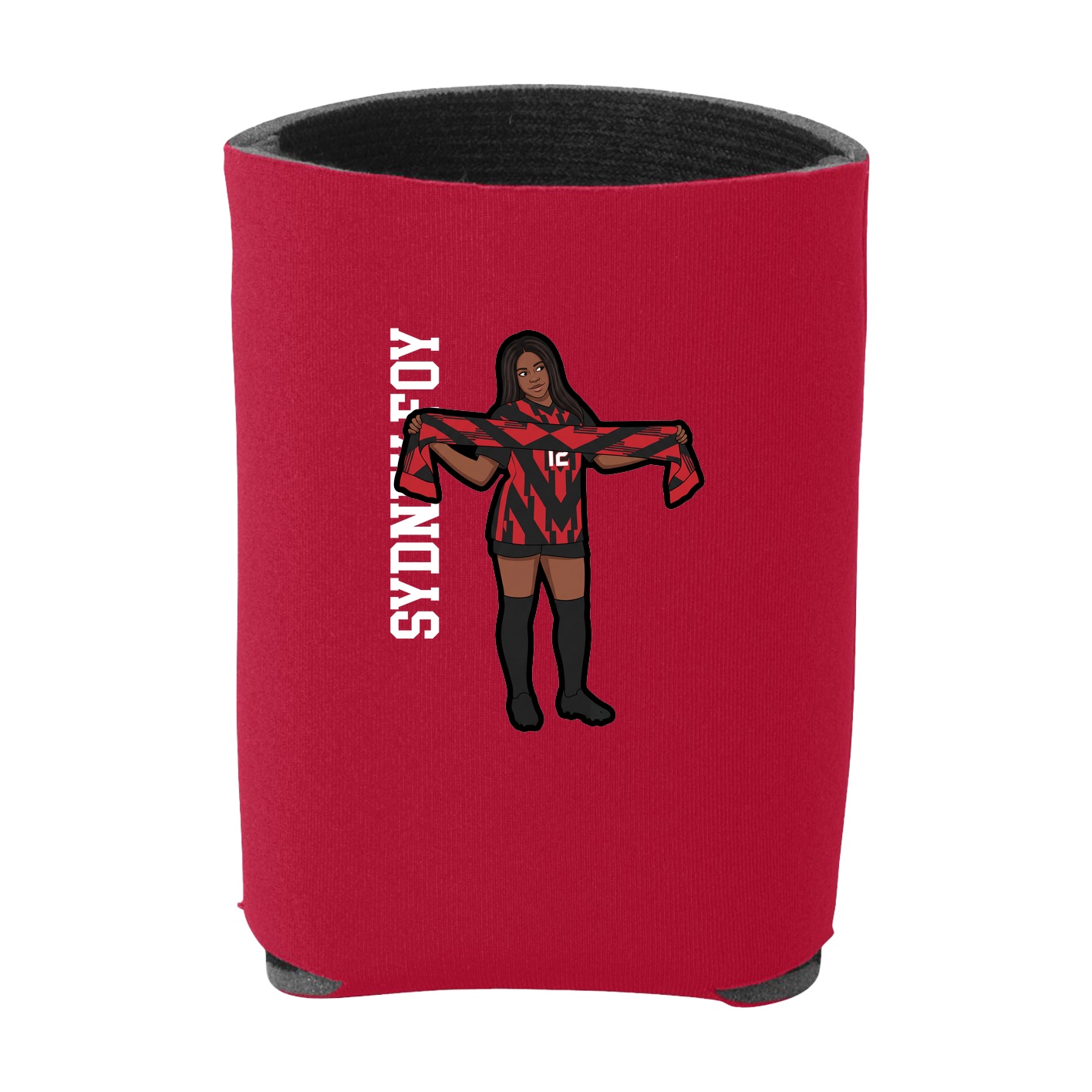 Can Holder — Name Vertical in Red