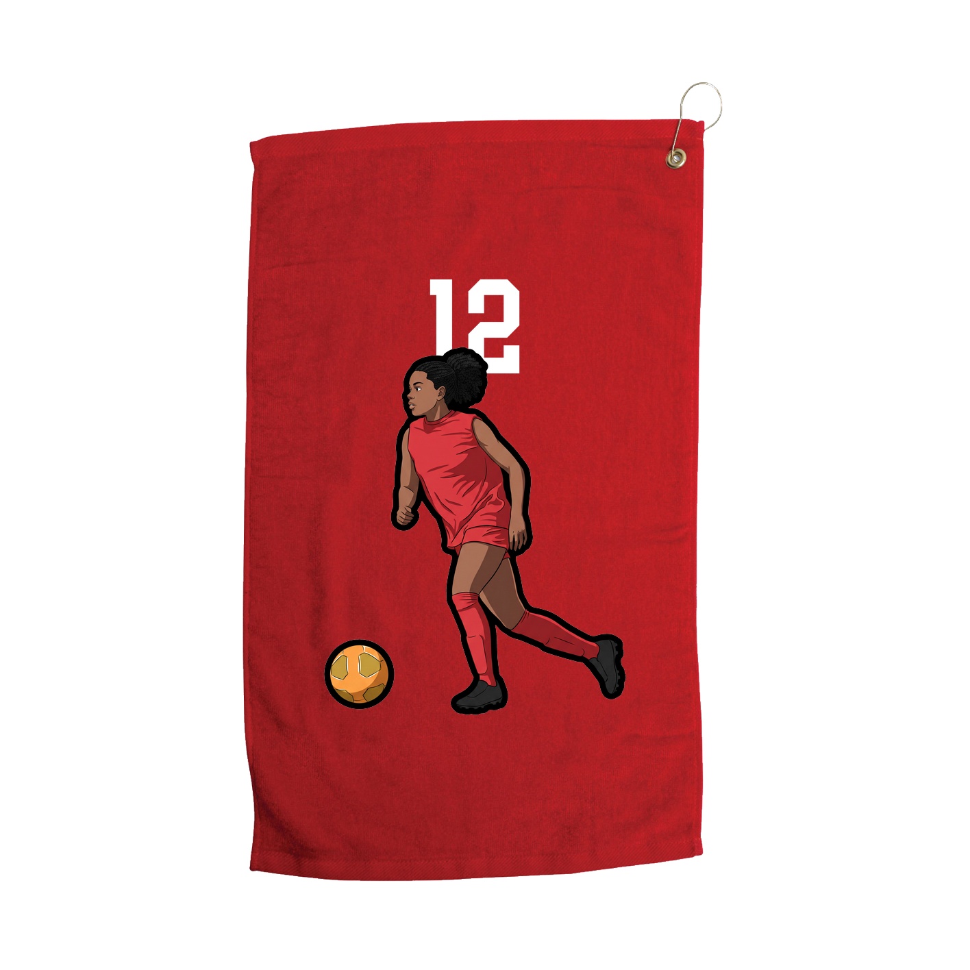 Golf Towel — Number Top in Red