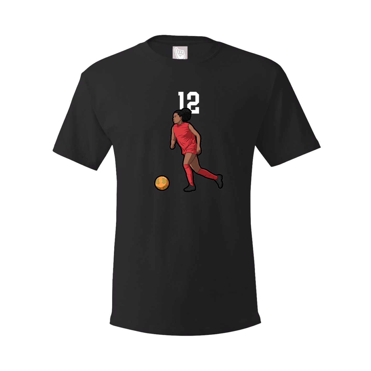 Youth Tee — Number Top in Black