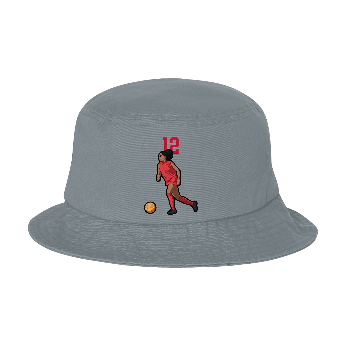 Bucket Cap — Number Top in Grey