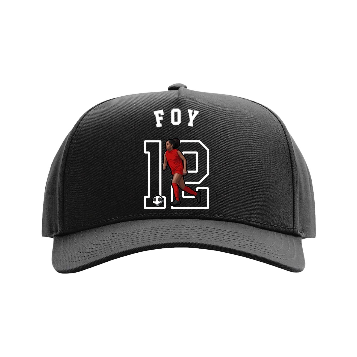 Full Fabric Five-Panel Champ Cap — Shirsey Arch in Black