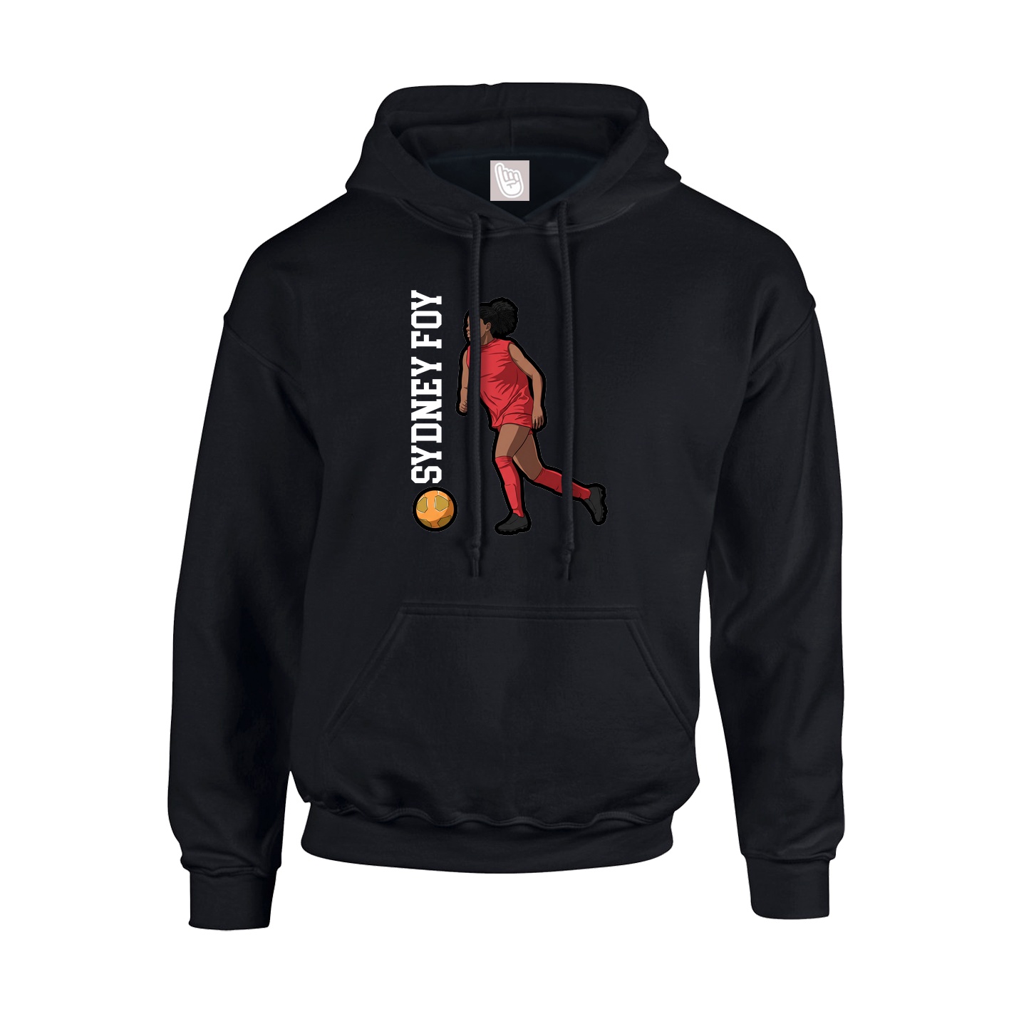 Youth Hoodie — Name Vertical in Black