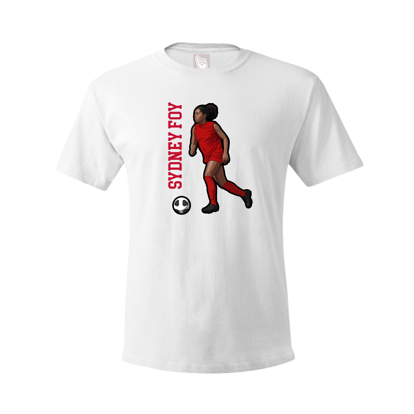 Tee — Name Vertical in White