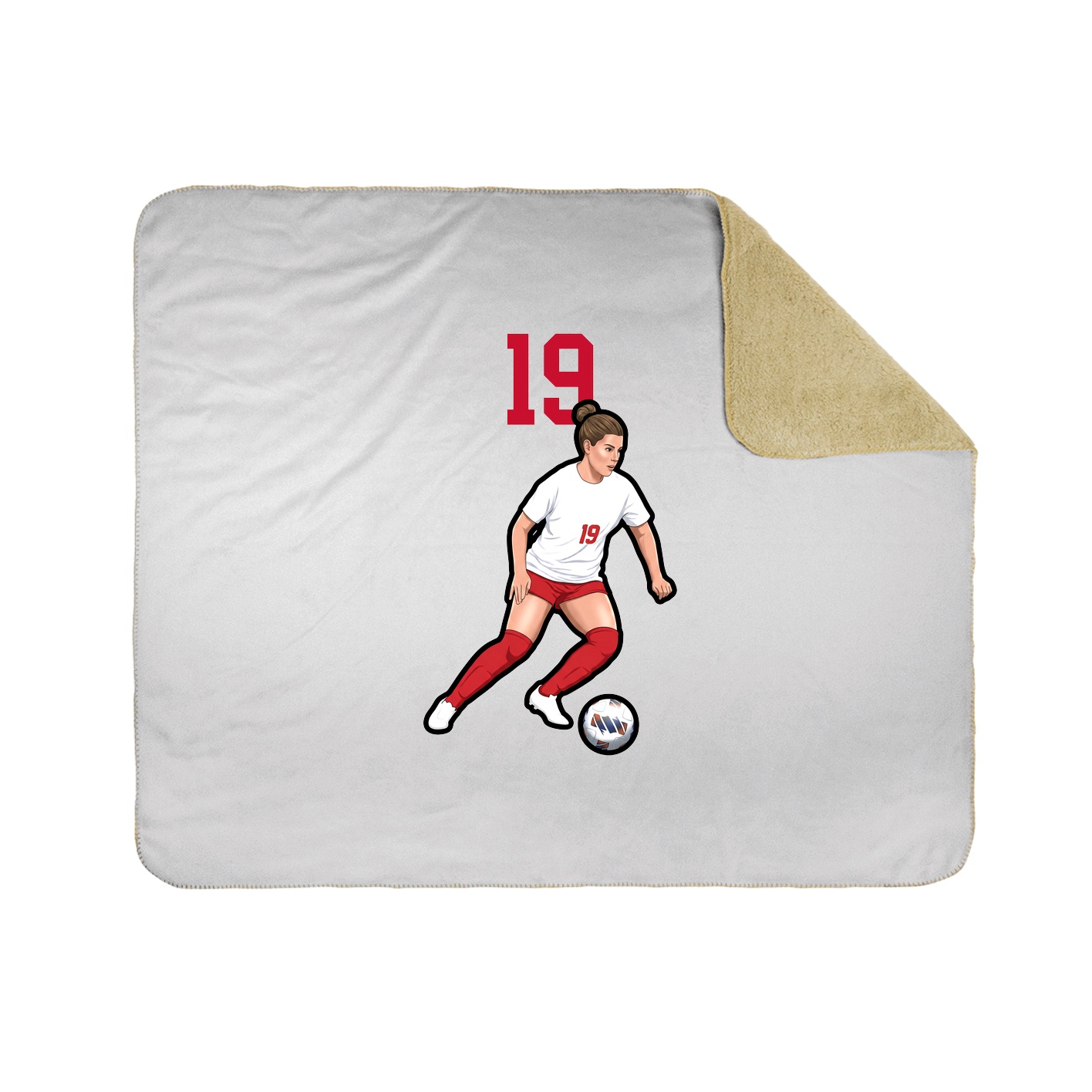 Throw Blanket — Number Top in White