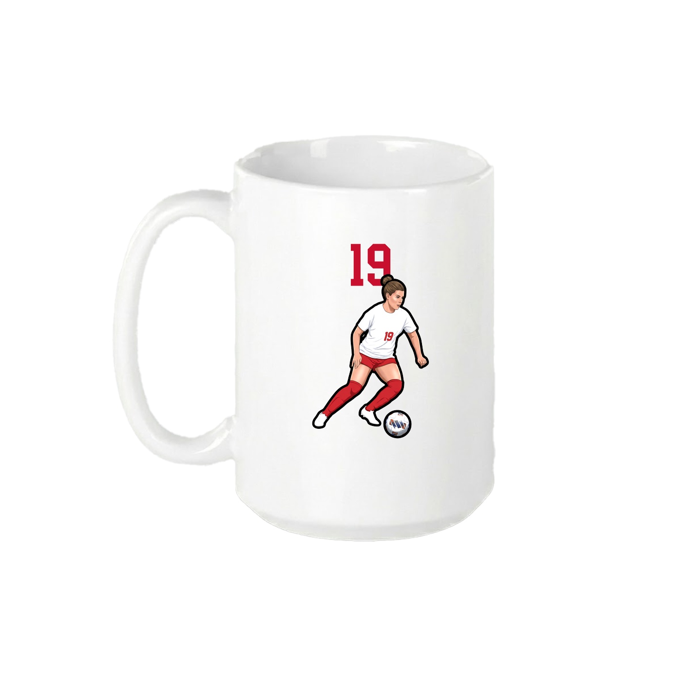 15oz Coffee Mug — Number Top in White