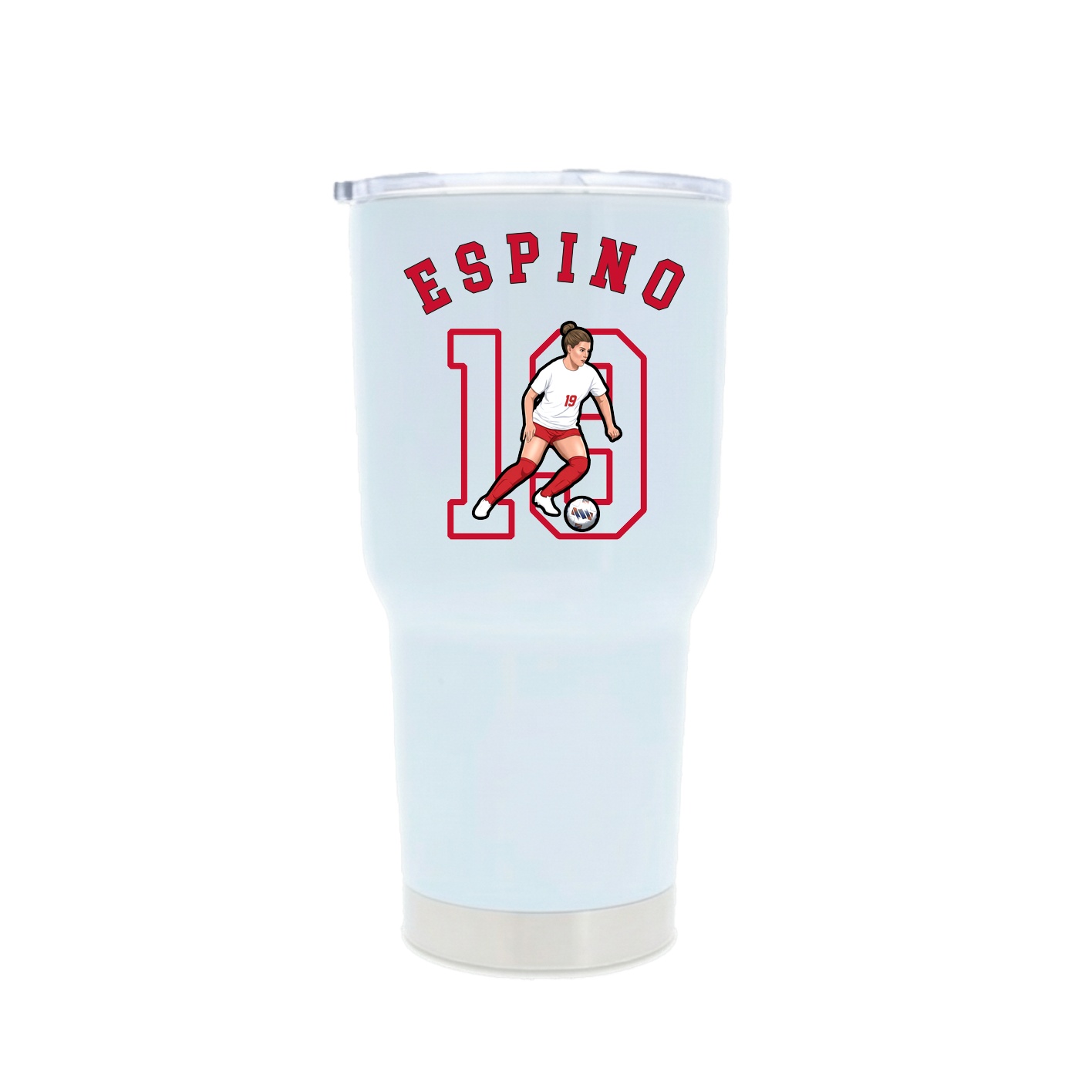 30oz Stainless Steel Tumbler — Shirsey Arch in White