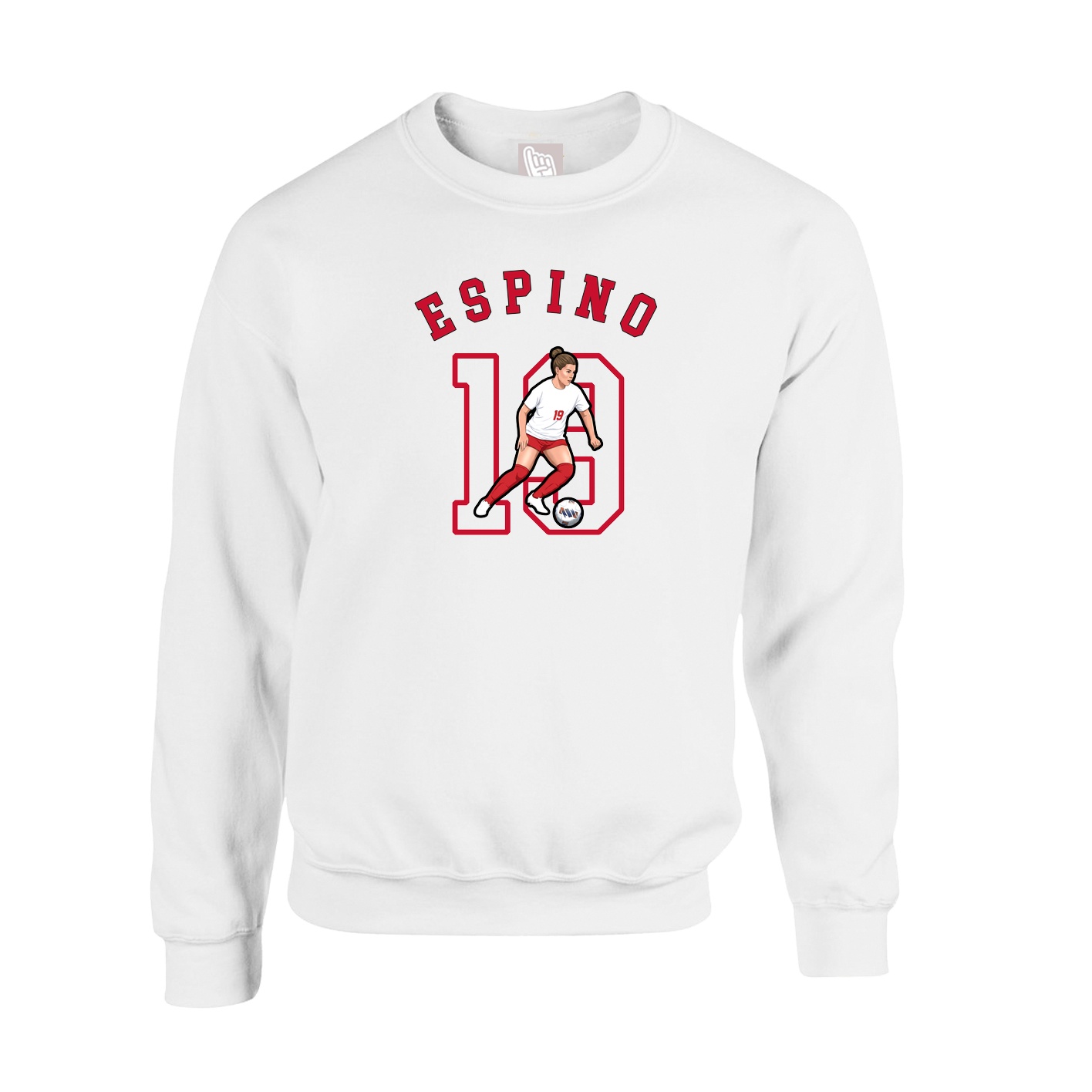 Fleece Crew — Shirsey Arch in White