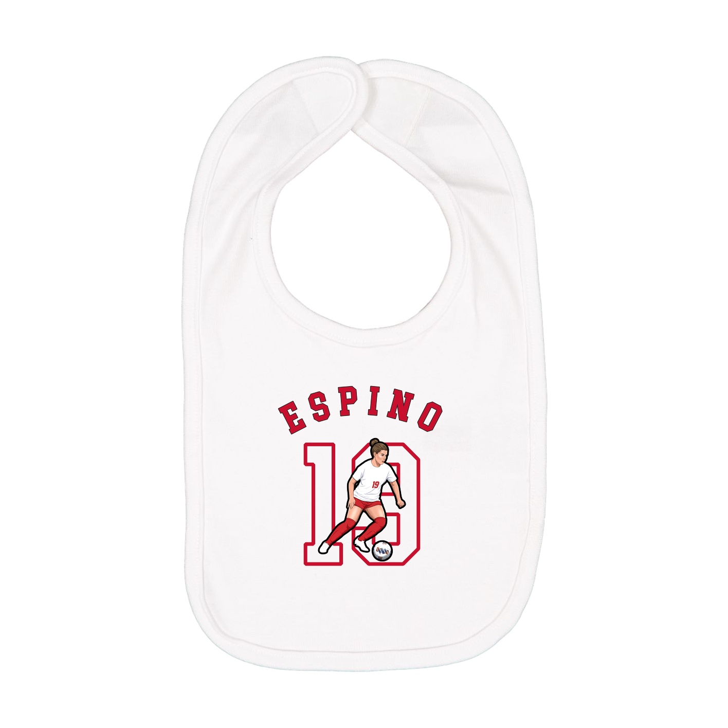 Infant Bib — Shirsey Arch in White