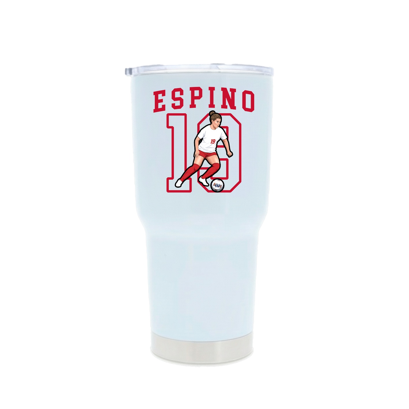 30oz Stainless Steel Tumbler — Shirsey in White
