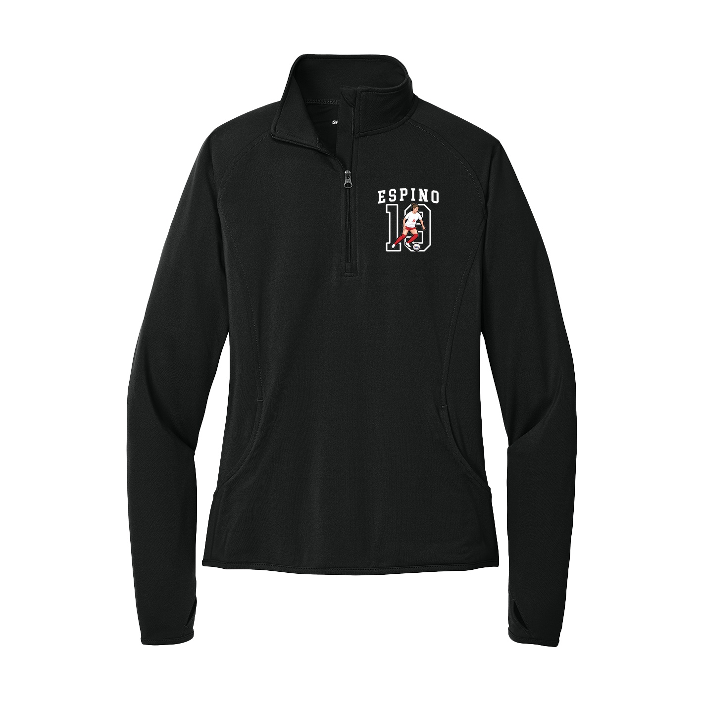 Women's Q-Zip Pullover — Shirsey in Black