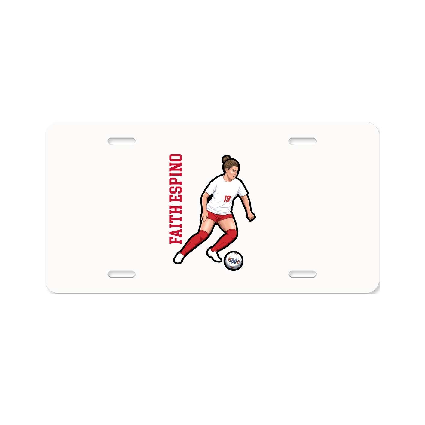 License Plate — Name Vertical in Classic