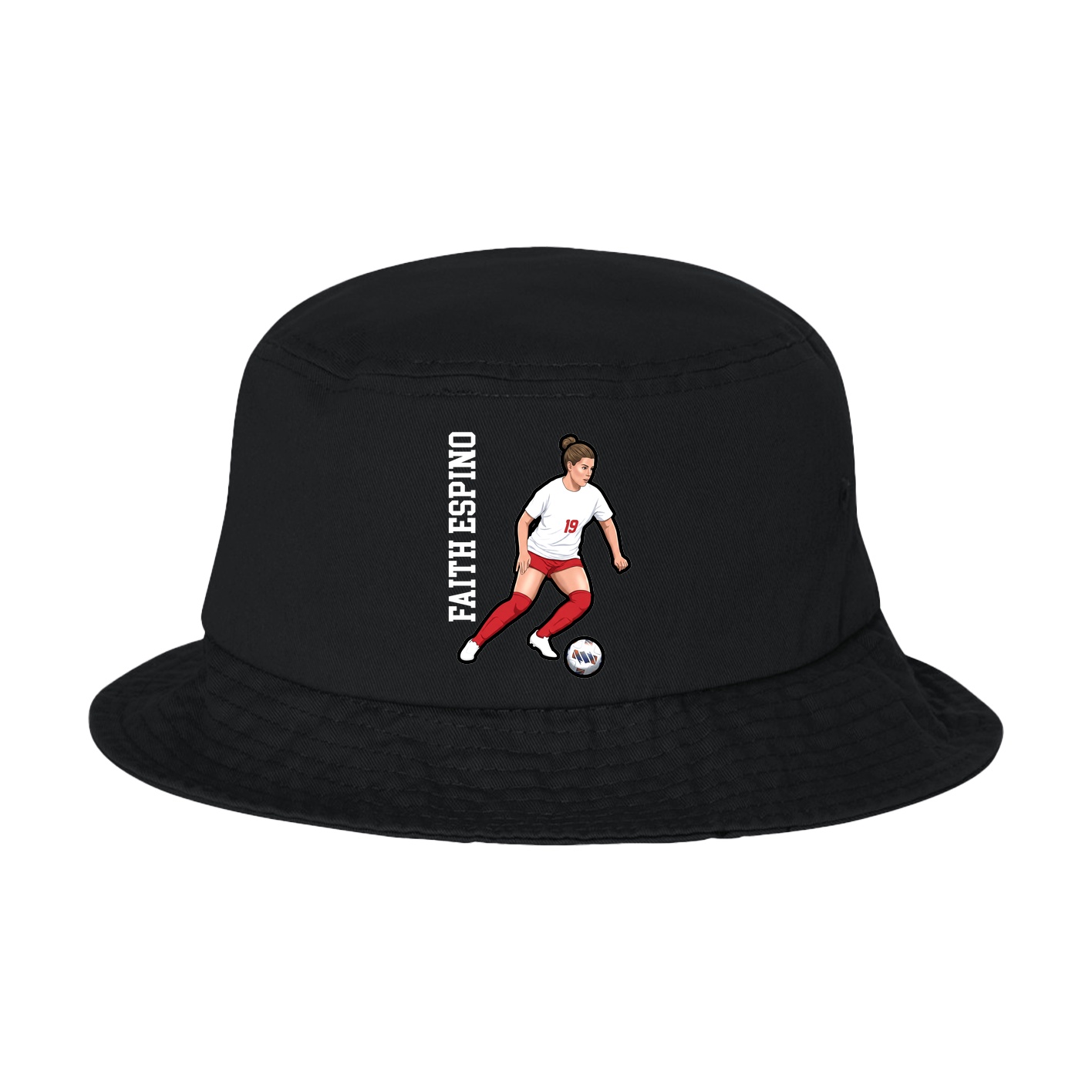 Bucket Cap — Name Vertical in Black