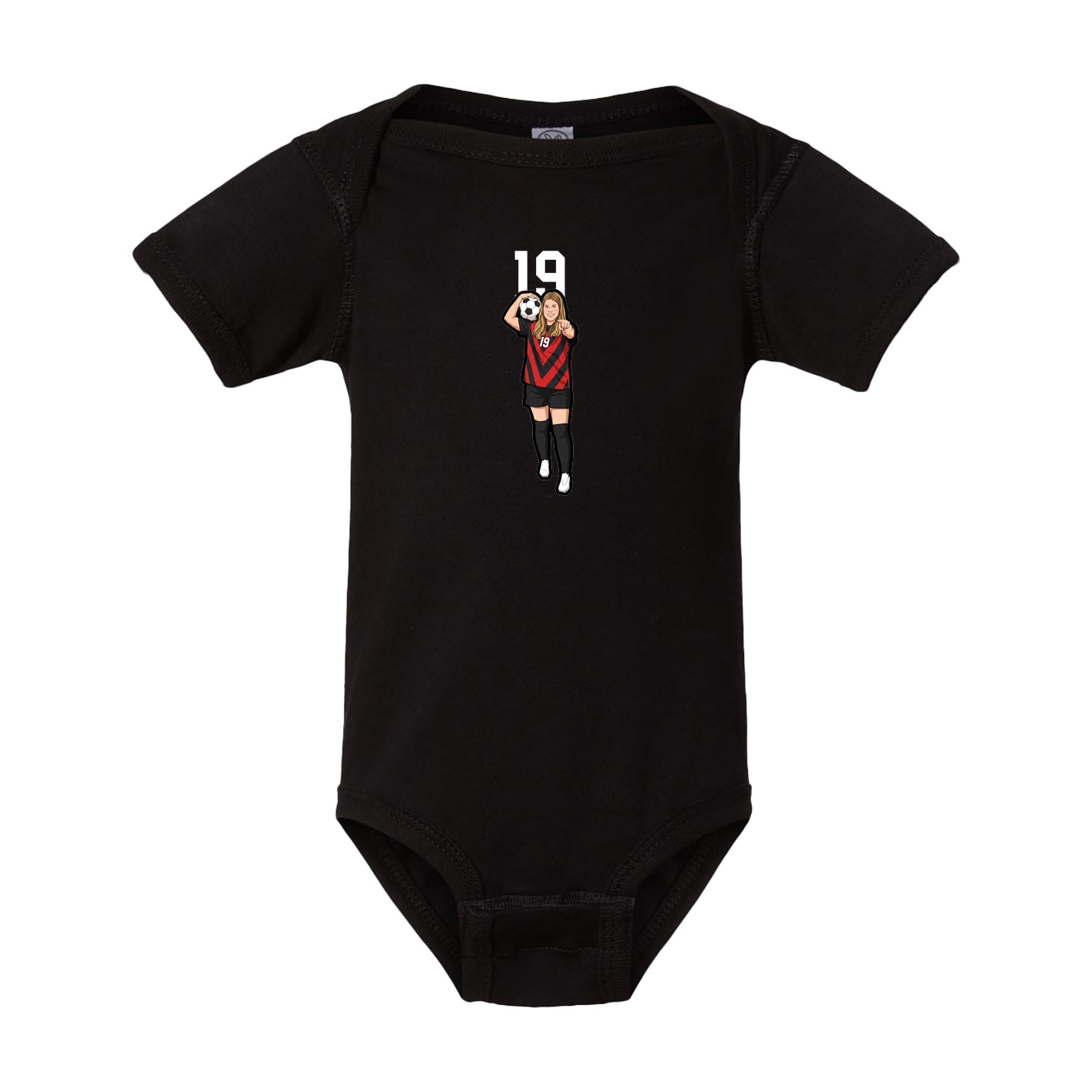 Baby Onesie — Number Top in Black
