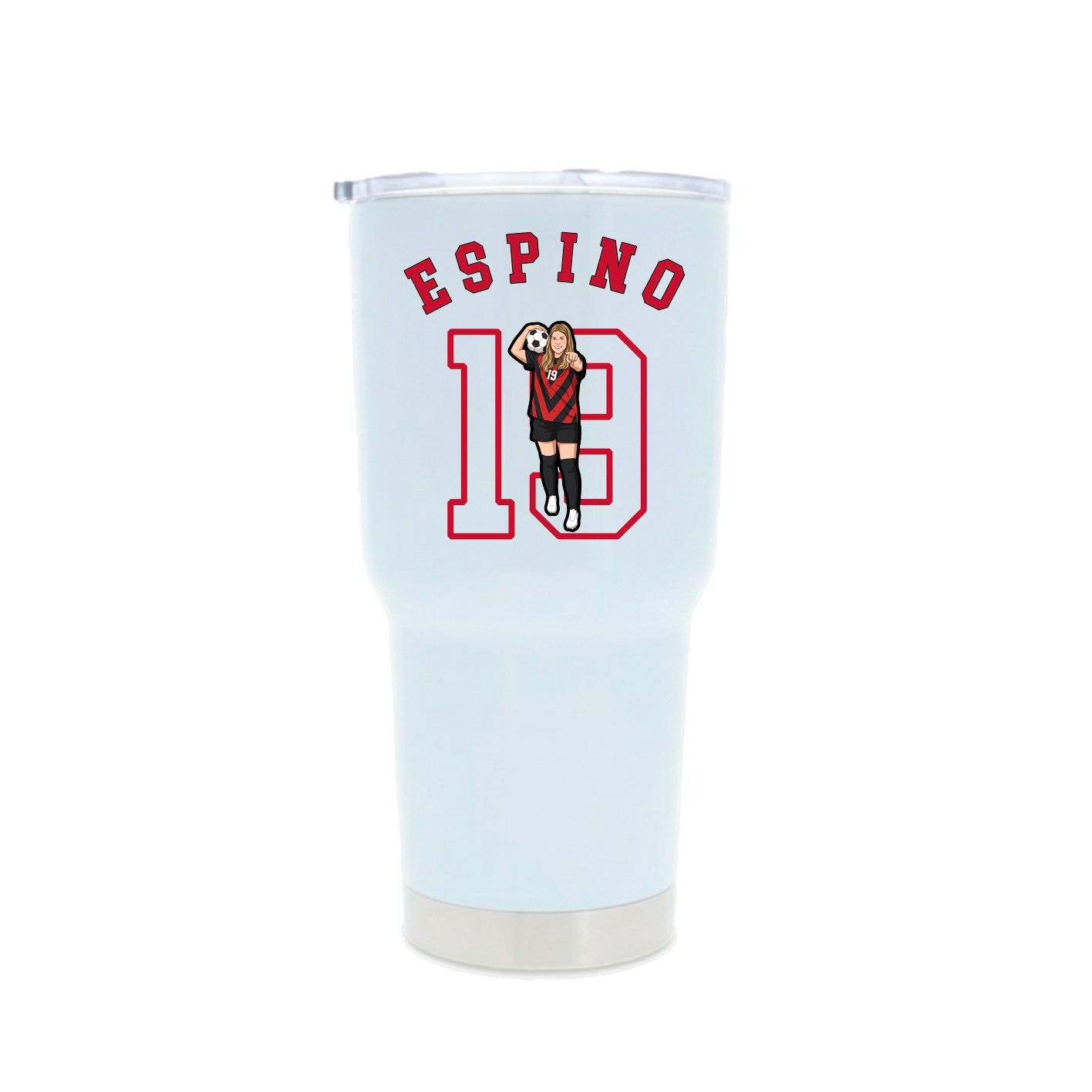 30oz Stainless Steel Tumbler — Shirsey Arch in White