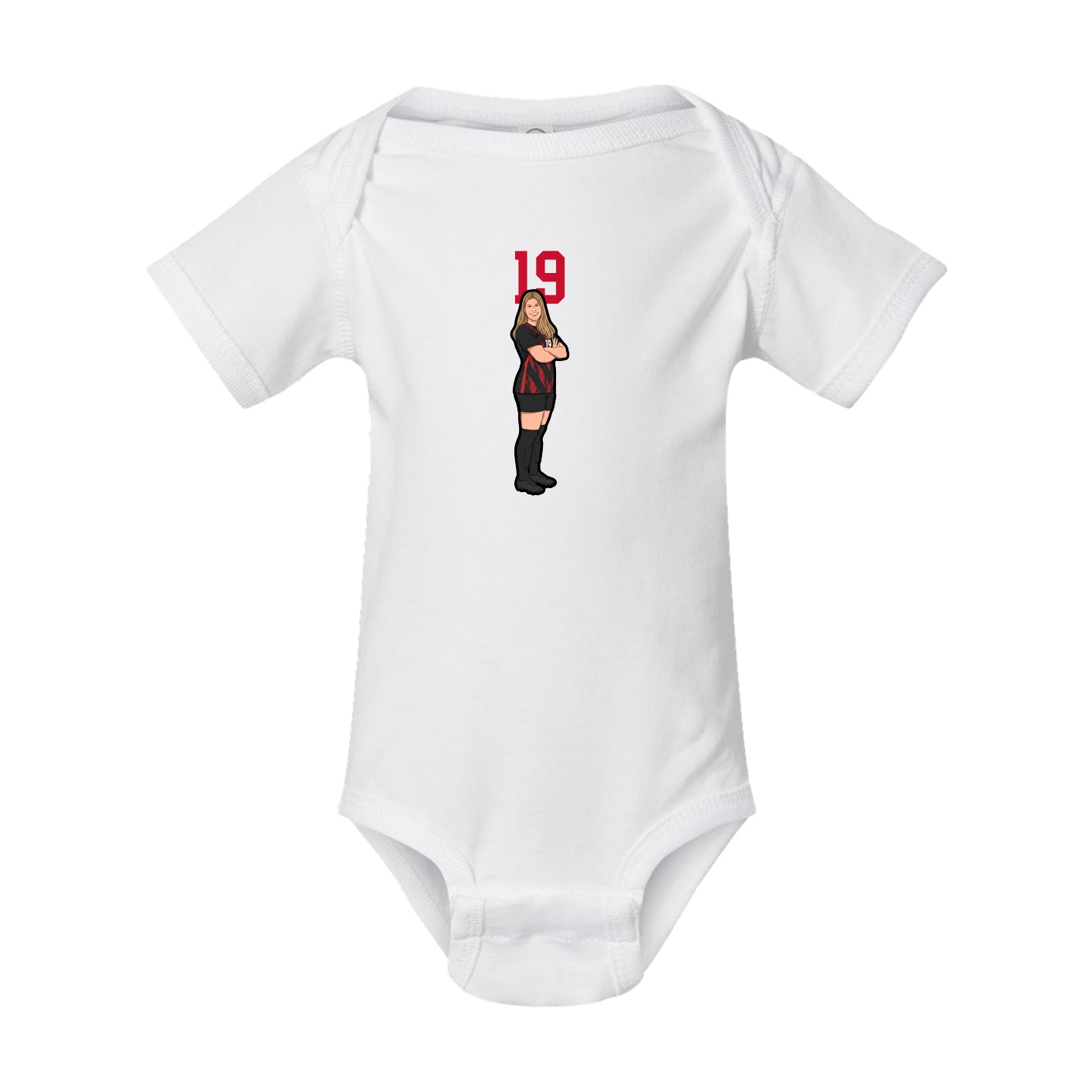 Baby Onesie — Number Top in White