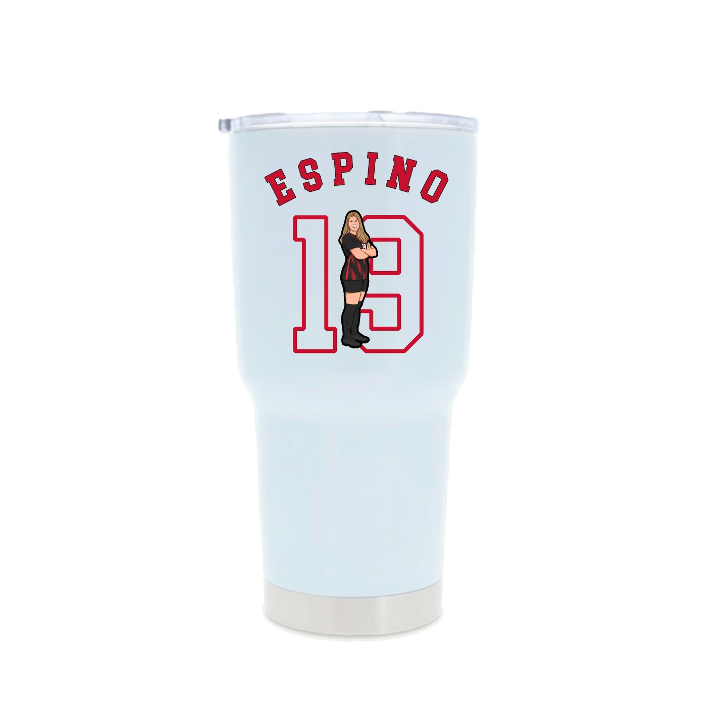 30oz Stainless Steel Tumbler — Shirsey Arch in White