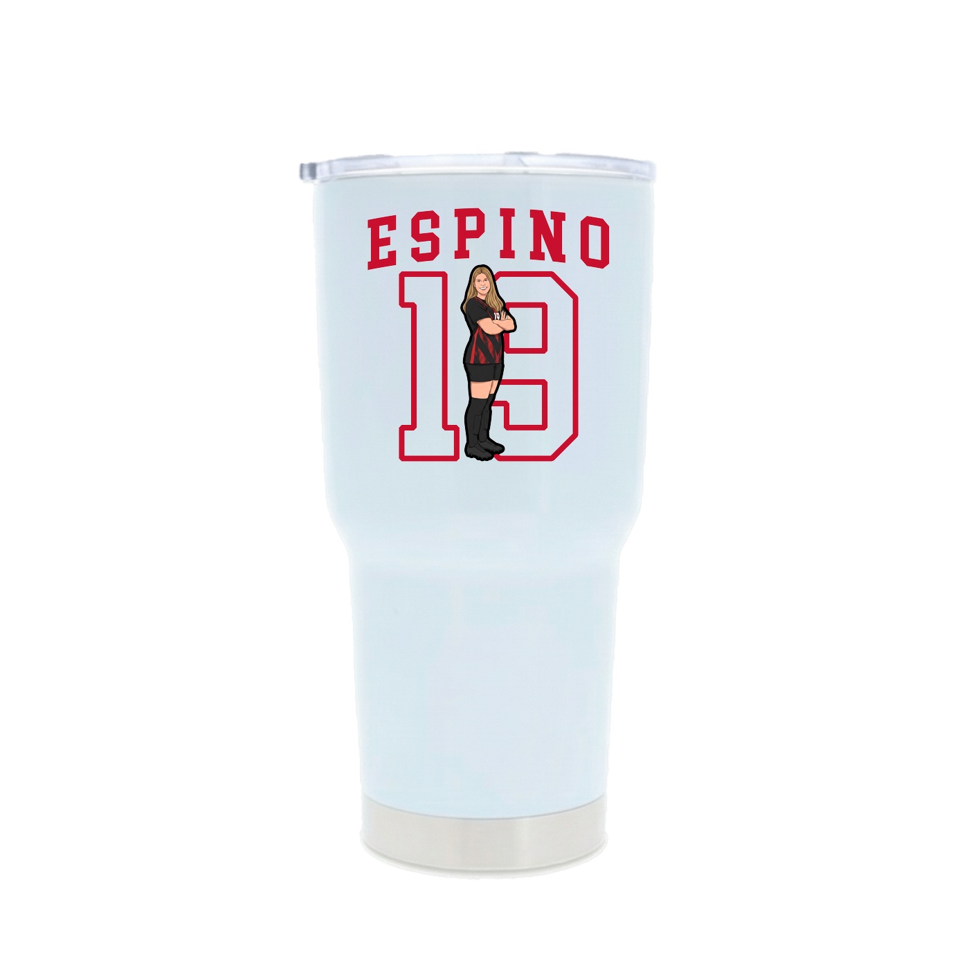 30oz Stainless Steel Tumbler — Shirsey in White