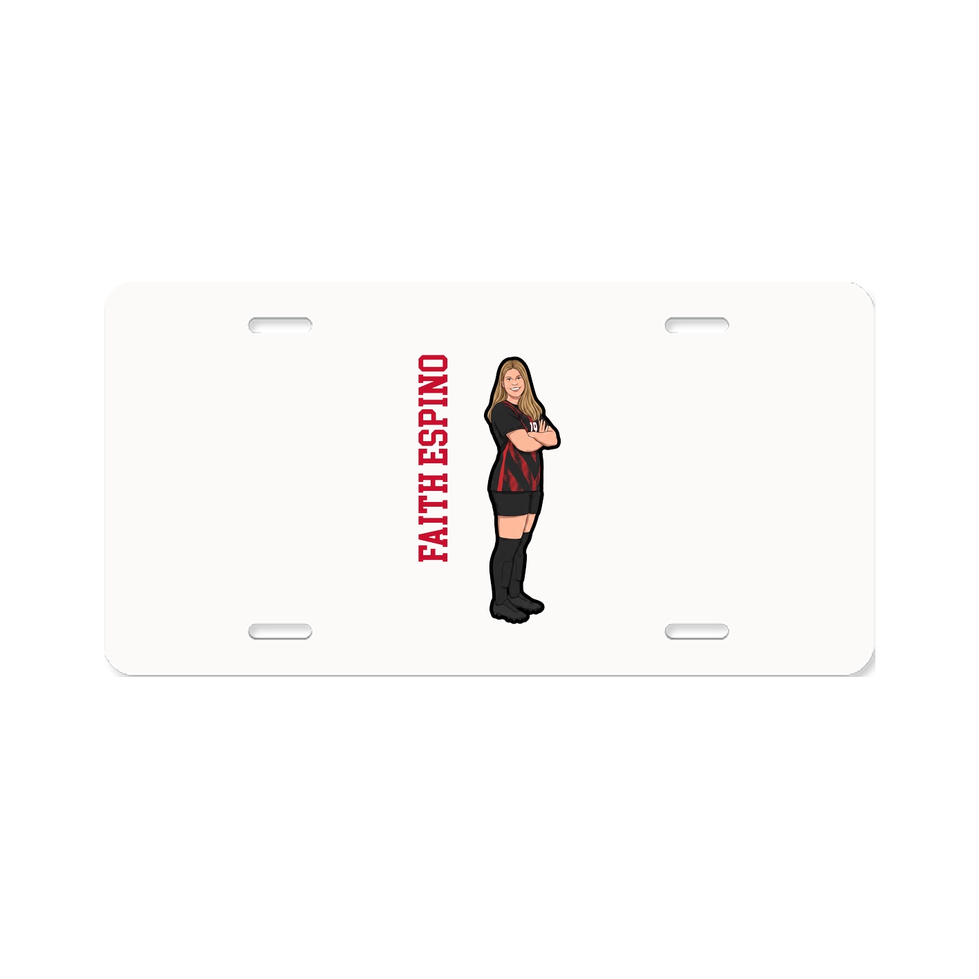 License Plate — Name Vertical in Classic