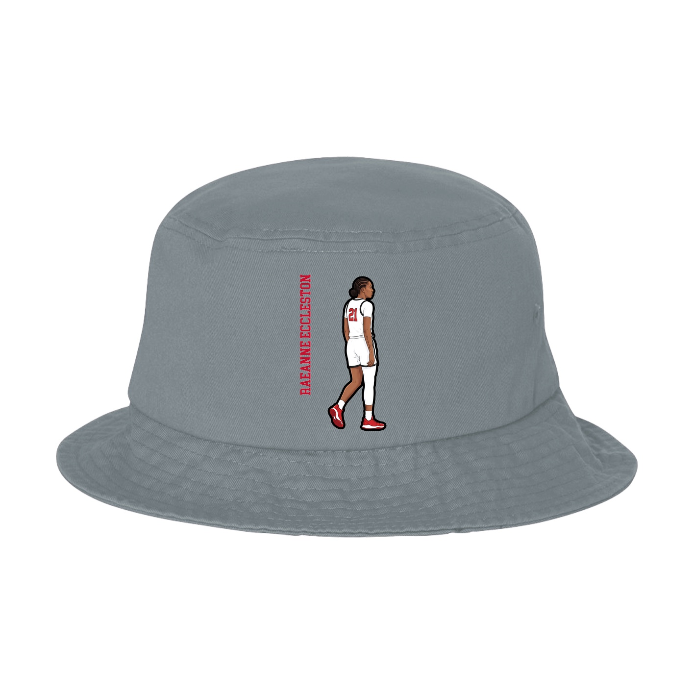 Bucket Cap — Name Vertical in Grey